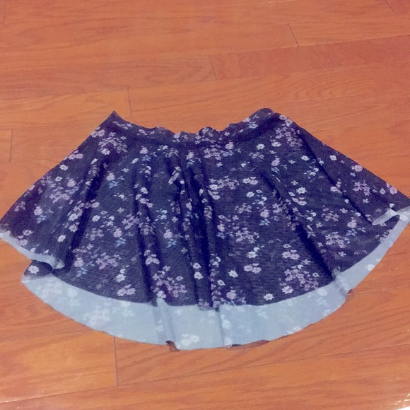 Purple flower mesh ballet circle skirt - Picture 4 of 8